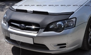 即納Subaru03-レガシーBL BPLegacy&Outback高級ノーズブラ フェイクレザーBlackブラック ボンネット Cover Grille Body kit スポイラー