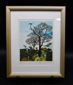 Art hand Auction FY5-36 Seiji Fujishiro Genuine Japanese Favorite Song November Winter Scenery Autographed 704/950 Fine Art Painting Picture Storage Item, Artwork, Prints, Lithography, Lithograph