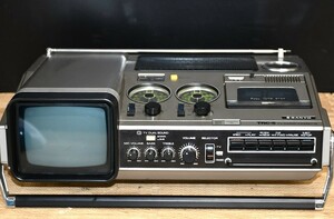 NY5-36[ утиль ]SANYO с телевизором магнитола TRC-5 Sanyo Electric магнитола retro подлинная вещь телевизор радио только радио просмотр возможно б/у товар 