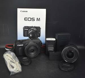 W5-67 [ electrification operation verification ending ] Canon Canon EOS M mirrorless single-lens camera / EF-S 18-55mm F4-5.6 IS STM lens present condition goods 