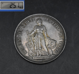 W5-96 【現状品】 スイス ベルン 射撃祭記念 5フラン 銀貨 1885年 古銭 硬貨 アンティークコイン 当時物 重さ約25.1g