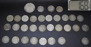 W5-109 [ silver coin 32 sheets summarize ] Tokyo Olympic 1000 jpy silver coin 100 jpy silver coin /.100 jpy silver coin / phoenix 100 jpy silver coin / Showa era old coin coin gross weight approximately 168g