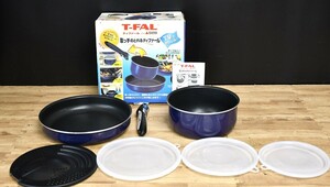 NY5-62【現状品】T-FAL　インジニオ　デラックスセット　ティファール　フライパン　ソースパン　鍋　調理道具　欠品あり　中古品　保管品