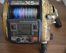 W5-65 【簡易動作OK】 Miya Epoch ミヤエポック 船用 電動リール COMMAND X5HS CX-5HS 釣り具 用品 フィッシング 現状品_画像3