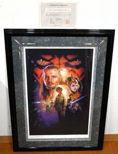 NY5-160[ present condition goods ]DREW STRUZAN [STAR WARS EPISODE1] 211/400du Roo Star Wars frame silk screen secondhand goods storage goods 