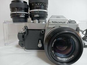NIKON ニコン Nikomat EL NIKKOR f/1.4 50mm + f/2.8 35mm + f/3.5 135mm 単焦点レンズ 3本セット フィルムカメラ 一眼レフカメラ　千9