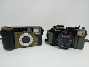 Konica 現場監督 LENS 35 + FUJI フジ HD-P PANORAMA 防水 コンパクトカメラ 　千32