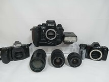 ジャンク Nikon F4 ボディ+ Minoltaフィルムカメラレンズストロボセット 計7台 動作未確認 同梱不可 千J36_画像1