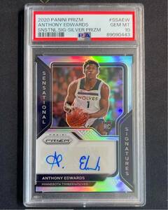 ★PSA10★ANTHONY EDWARDS 2020-21 Prizm Sensational Signatures RC Auto Silver 直筆サイン 送料無料