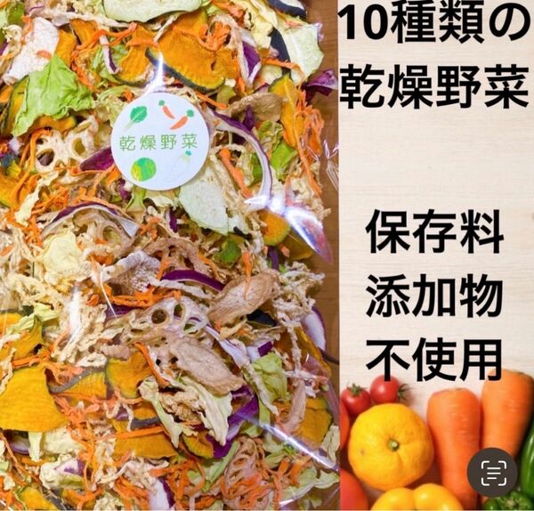 10種類の乾燥野菜　楽したいけど栄養も摂りたい方に^_^時短料理　栄養満点　100g×2袋