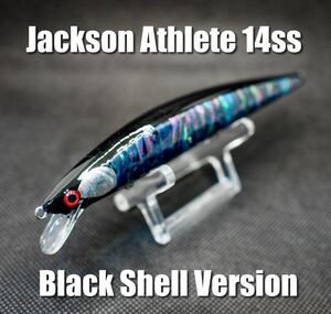 【希少】【禁断の魔改造】Jackson ジャクソン アスリート 14ss リメイク版　赤目ブラックシェル　25.6g（本体のみ）　海アメ海サクラマス