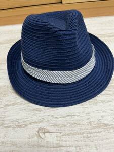 [ free shipping ]Kids Foret straw hat < navy > 52cm # man 