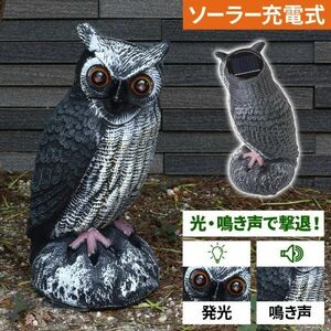 鳥よけ グッズ フクロウ ベランダ 音 ライト 車 畑 鷹 屋根 屋外 カラスよけ 対策 AF787