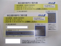 4960 ANA 株主優待券　2枚　有効期限2024年11月30日搭乗分まで_画像1