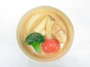 ★【直接引取不可】 食品サンプル ディスプレイ トマトシチュー トマトカレー チキンカレー スープカレー 一品 見本 料理模型 飲食店 置物