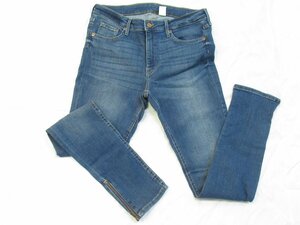 ★【直接引取不可】 H&M SKINNY Regular Waist スキニー デニム ジーンズ ストレッチ レディース サイズ 31 裾 ファスナー ズボン パンツ