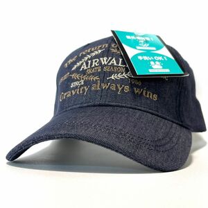 新品　未使用　airwalk エアウォーク　デニム　刺繍　ロゴ　ストリート　カジュアル　ブランド キャップ 帽子　スポーツ