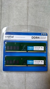 新品未使用 CFD Crucial W4U3200CM-8GQ DDR4 PC4-25600 8GBx2枚組 3200MHz 外箱・保証書付き
