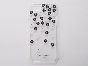 富士屋◆1円スタート◆ケイトスペード kate spade iPhoneケース クリア 花柄 iPhone8/iPhoneSE第2世代用