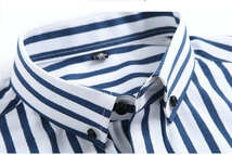 CS-2002-1(実寸43 XL-2XL度 )新品 春夏 完売■北欧 長袖シャツ メンズ ノーアイロン 形態安定 ビジネス ワイシャツ シルクのような質感_画像4