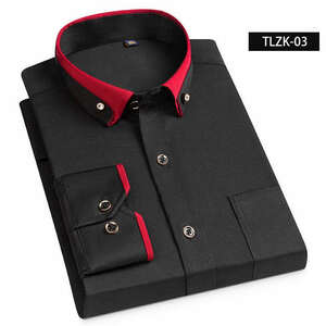 CS-TLZK-03(実寸44 2XL度 )新品 春夏 完売■北欧 長袖シャツ メンズ ノーアイロン 形態安定 ビジネス ワイシャツ シルクのような質感