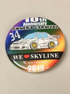 34祭　SKYLINE　缶バッチ　★　ER34　HR34　BNR34　★　Owners Carnival　★　のむけん　野村謙　URAS　ユーラス　スカイライン　