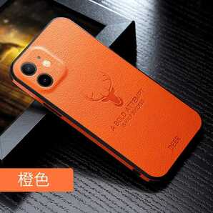 【送料無料】iPhone12PRO MAX iPhoneケース　鹿　オレンジ　レザー 耐衝撃　値下げ　セール　新生活　スマホケース　おすすめ