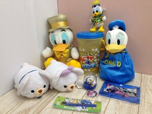 ◇ディズニー 《大量セット》《未開封品あり》ドナルドグッズ 10点 ぬいぐるみ ぬいぐるみバッジほか 4P77 【80】