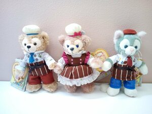  Disney { unused goods }TDS Duffy Shellie May jelato-ni soft toy badge 3 point Suite 2015 tag attaching 4K76 [60]