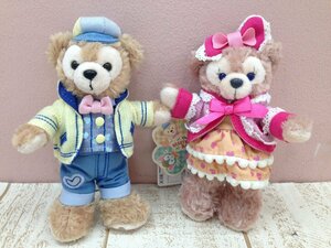 ◇ディズニー TDS ダッフィー シェリーメイ ぬいぐるみバッジ 2点 タグ付き ハートウォーミングディズ 5P71 【60】