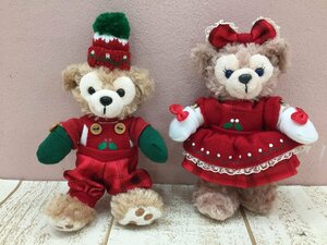 ◇ディズニー TDS ダッフィー シェリーメイ ぬいぐるみバッジ 2点 クリスマス 5P122 【60】