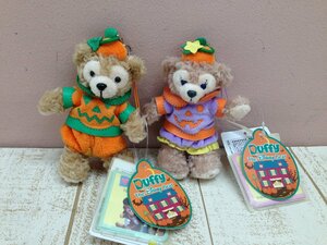 ◇ディズニー TDS ダッフィー シェリーメイ ぬいぐるみストラップ 2点 ハロウィン2010 タグ付き 6X29 【60】