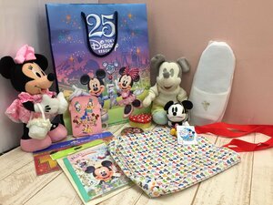 * Disney { large amount set }{ unopened goods equipped } Mickey minnie soft toy bag slippers another 6P76 [80]