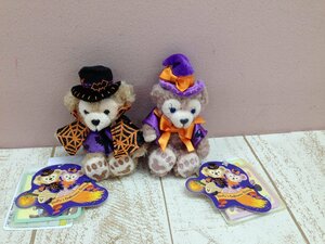 ◇ディズニー TDS ダッフィー シェリーメイ ぬいぐるみストラップ 2点 ハロウィン2011 タグ付き 6X33 【60】