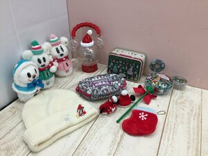 * Disney { large amount set } Christmas goods 11 point soft toy knitted cap pouch another 7X44 [80]