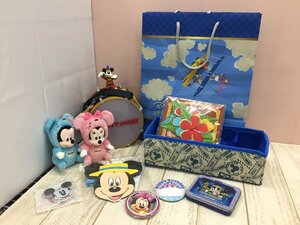 ◇ディズニー 《大量セット》《未開封品あり》ミッキー ミニー ぬいぐるみ 収納ケース 缶バッジほか 11点 7P149 【80】