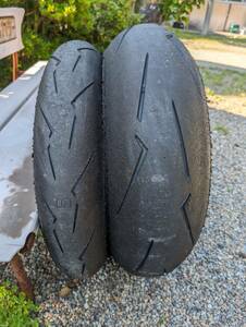 PIRELLI　ピレリ　ディアブロ　スーパーコルサV4 SC1 120/70R17 180/60R17 サーキット50分走行　中古　