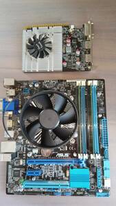 ASUSTeK B75M-PLUS + Intel Xeon E3 1230 v2 + NVIDIA Geforce GTX745 + DDR3メモリ 8GB