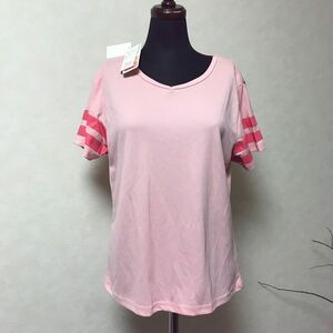 Rafraf 新品　半袖 Tシャツ L スポーツウェア　ピンク　ポリエステル　ジムウェア　スポーツ　フィットネス　
