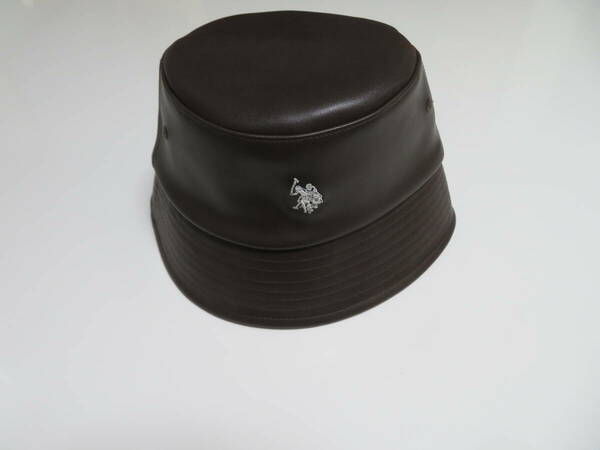 【送料無料】未使用に近い U.S.POLO ASSN.ユーエスポロアッスン ブラウン系色 57～59㎝ バケットハット メンズレディース キャップ帽子 1個