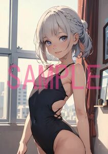 [A-1026] アート ポスター 高品質 グラビア コスプレ かわいい 女の子 美女 美少女 セクシー イラスト 同人 下着 下乳 美乳 美尻