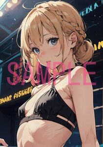 [A-1025] アート ポスター 高品質 グラビア コスプレ かわいい 女の子 美女 美少女 セクシー イラスト 同人 下着 下乳 美乳 美尻