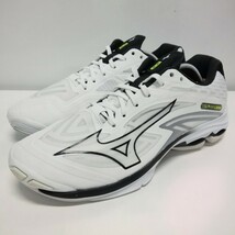 MIZUNO ミズノ スニーカー シューズ 靴 27.5cm V1GA230009 WAVE LIGHTNING Z7 WIDE ウエーブライトニング ワイド ホワイト バレーボール_画像1