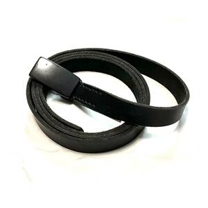 ２０２０AW Yohji Yamamoto POUR HOMME ヨウジヤマモト プールオム ２０MM Hand Stitch Belt ベルト　ブラック　牛革