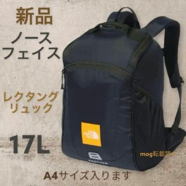 新品【レクタング・ブラック】ノースフェイス　リュック バックパック　17Lサイズ