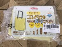 Y 雑貨５★未使用！激安★サーモス/THERMOS たためる エコバッグ ファスナー付 手洗いOK 平らな底 保冷トート クーラーバッグ 未検品 現状_画像1