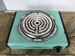 Y consumer electronics 2* electrification verification settled! Showa Retro *TOSHIBA/ Toshiba electric portable cooking stove HP-634 91 year made portable cooking stove retro consumer electronics interior Mai pcs small articles Junk present condition 