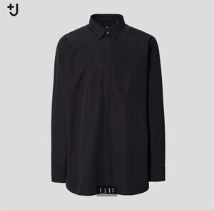 タグ付き未使用■ユニクロ +J スーピマコットンレギュラーフィットシャツ ブラック