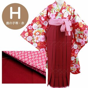 # для девочки hakama # JAPAN STYLE бренд 7 лет для hakama шнур внизу примерно 68cm jk-33 (H олень. .* красный )[ церемония окончания входить . тип 1/2 день совершеннолетия ]