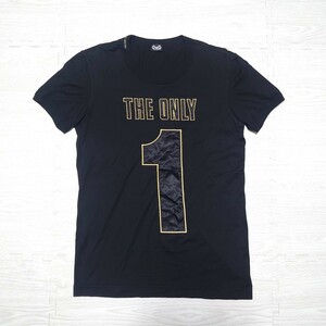 D&G DOLCE&GABBANA ディーアンドジー ドルチェ&ガッバーナ ドルガバ THE ONLY 1 メンズ 半袖 カットソー Tシャツ ブラック レア tp-24x409